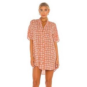 Fortune Teller Short Sleeve Button Up Dress. AMUSE SOCIETY. Size: XS. NWT.